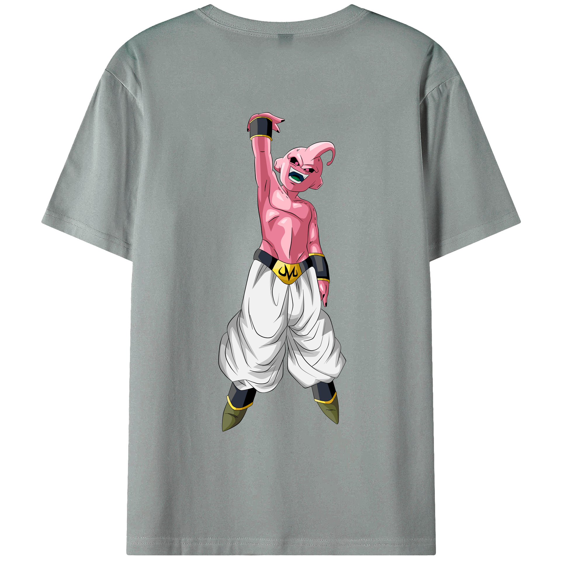 （画像用） ドラゴンボール 魔人ブウ DRAGON BALL Majin Buu 綿100％ メンズ半袖Tシャツ（バックプリント） 通気性